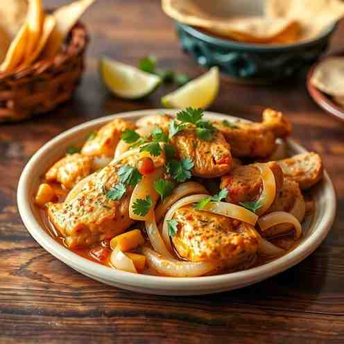 El Salvadoran Pollo Encebollado